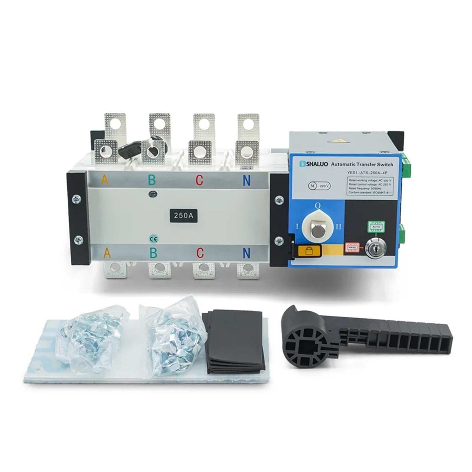 ATS Dual Power Automatic Transfer Switch AC220 V 100 A 160 A 250 A 4P do generatora diesla, części sterujących, moduł obwodu (250 A 4P ATS)