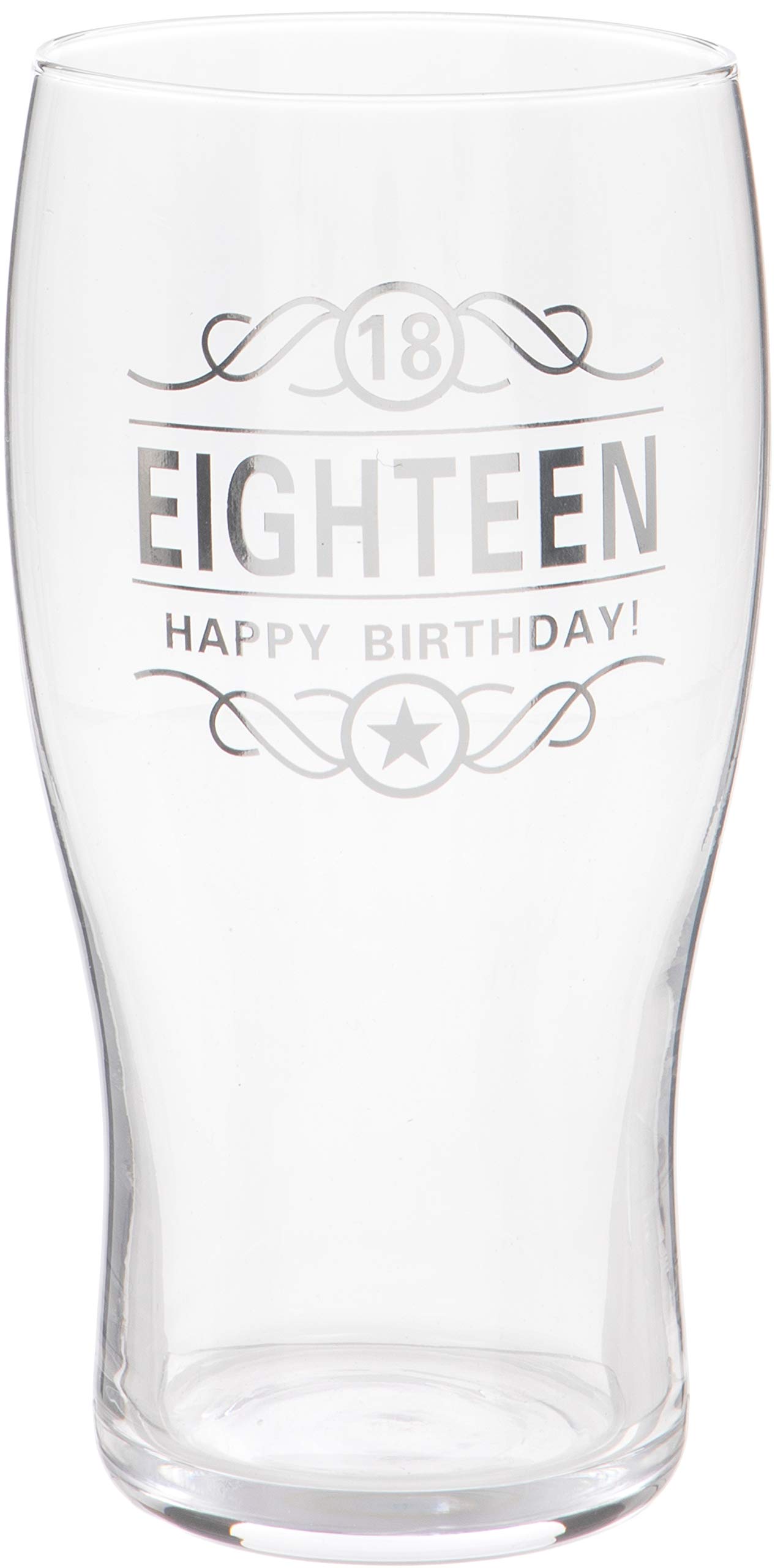 Maturi Silver 18Th Birthday Beer Pint Glass - 570Ml / 1 Pint