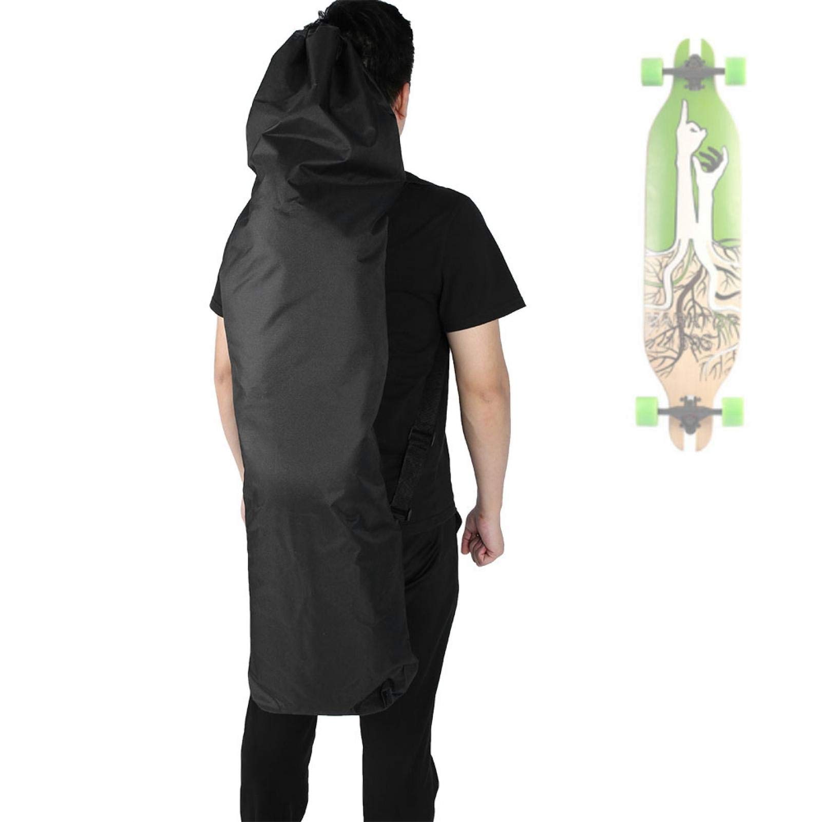 Sac de Longboard 120x30x15cm Imperméable 600D Oxford Tissu Sac de Transport à Dos