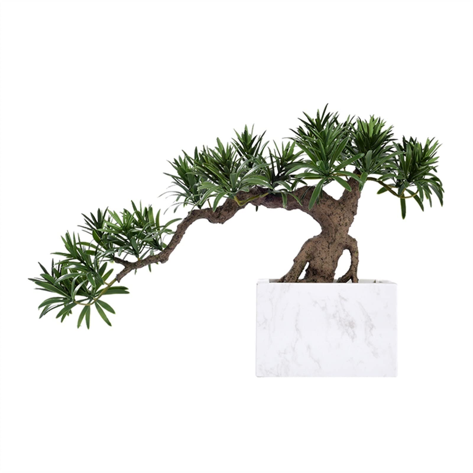 AYCDL Artificial Plants Indoor Indoor Artificial Bonsai Tree Small Faux Potted Plant Desk Display Fake Tree marble Pots Ornaments Bonsai Plant for Home Fake Plant,