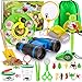 Yetech Ensemble Jumelles Enfant Jouet ,Kit Exploration d'enfants,22 Pièces Kit Exploration d'enfants Jouets d'Extérieu, Able tournante d'observation des Insectes,Cadeau pr Garçons Filles 3-12