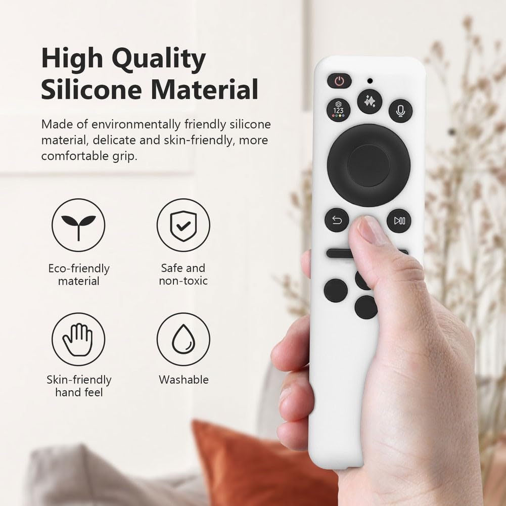 Funda de silicona a prueba de golpes BN59-01432A / BN59-01480L mando a distancia por voz, textura antideslizante, diseño ligero, compatible con mandos a distancia de TV, color negro