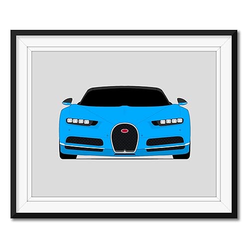 Bugatti Chiron Sport (2016-Present) Inspired Poster Print Wall Art Decor Handmade (Unframed)