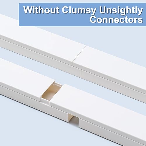 Miniatura 3 de Ocultador de cables, 58 pulgadas, cubiertas de cables para cables en la pared, cubierta de cable pintable, ocultadores de cables para TV en la