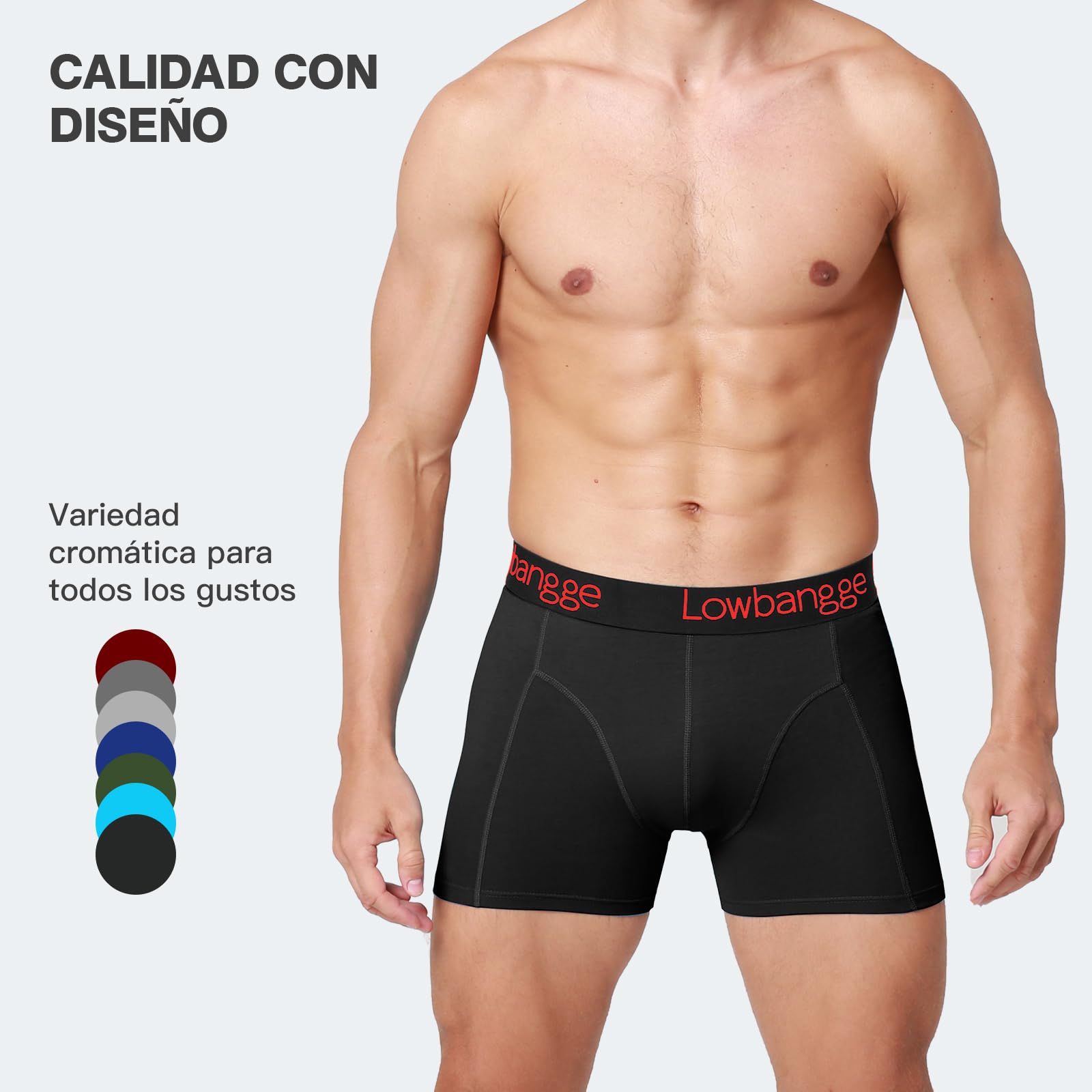 Calzoncillos Hombre Boxer, Pack de 9 Unidades, Algodón de Alta Elasticidad, Suaves y Cómodos, Piernas Alargadas, Ajuste Cercano y Antirollo