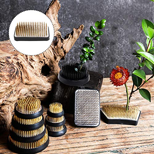 Amosfun Flor Sapo Suporte Redondo Pino de Arranjo Floral Porta Agulha JaponÃªs Ikebana Kenzan para H