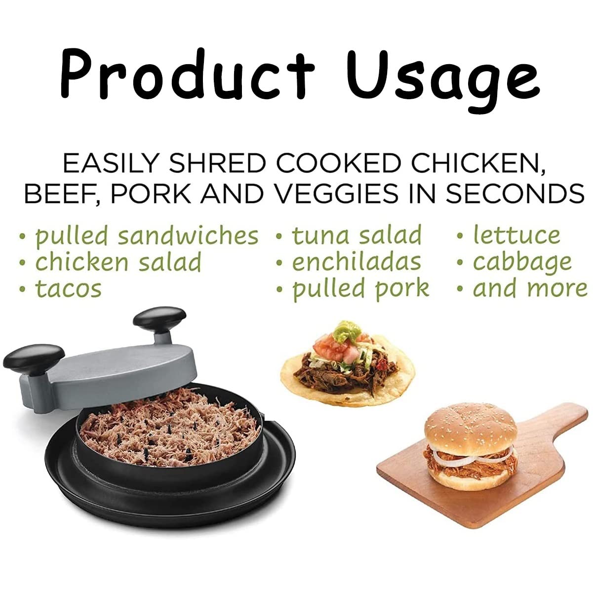 Tritacarne Manuale ShredMachine - Alternativa Agli Artigli | Per Pollo, Maiale, Insalata