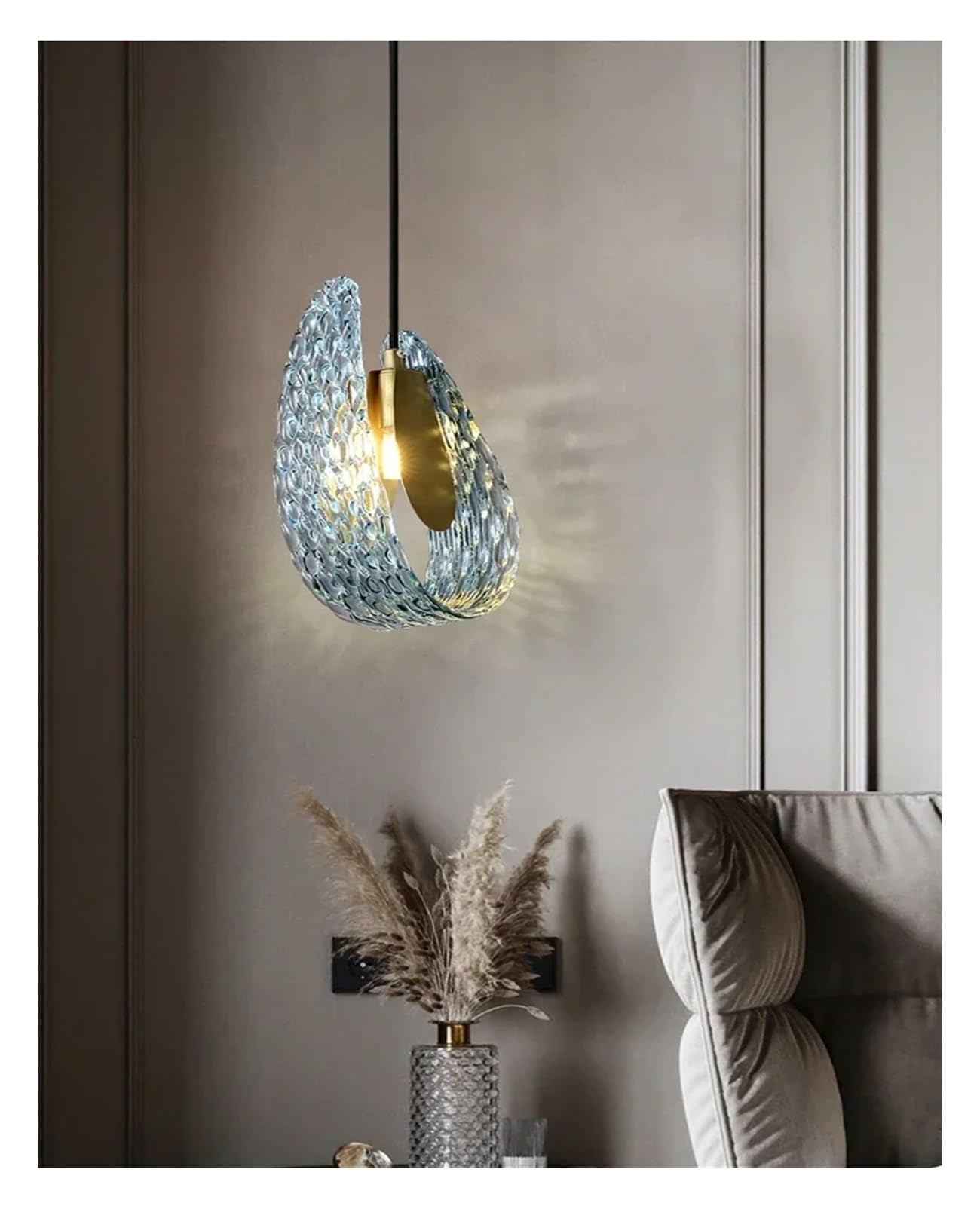 Lustre en verre style LED pour chambre et salon afin de créer une ambiance cosy