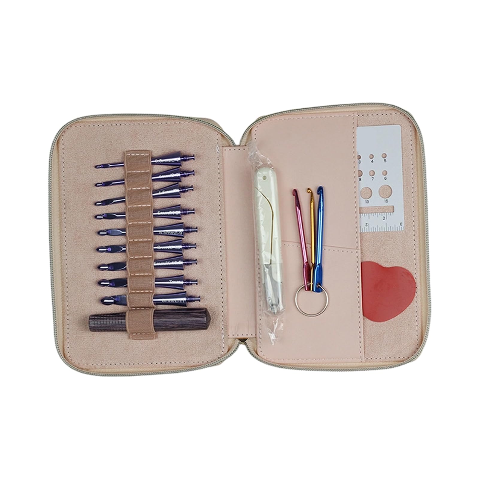 Kalttoy Grip Wood Handle Crochet Hook Set Alumina Construction Detachable Hook Multiple Size for Crafting Set Alumina Construction Detachable Multiple Size for Crafting