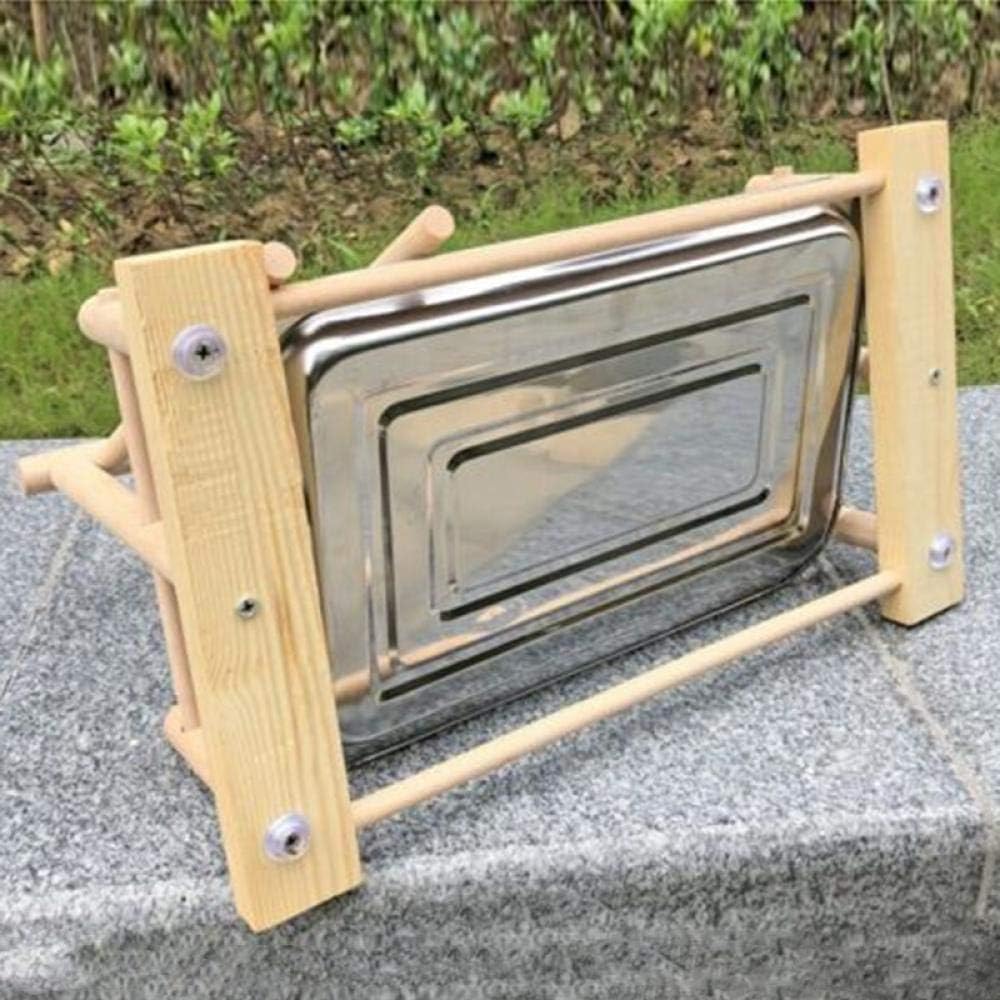 Bird Swings Parrot Wood Stand Activity Center Ladder Swing Tray Cup Perch Bird Play Rack 2Pcs