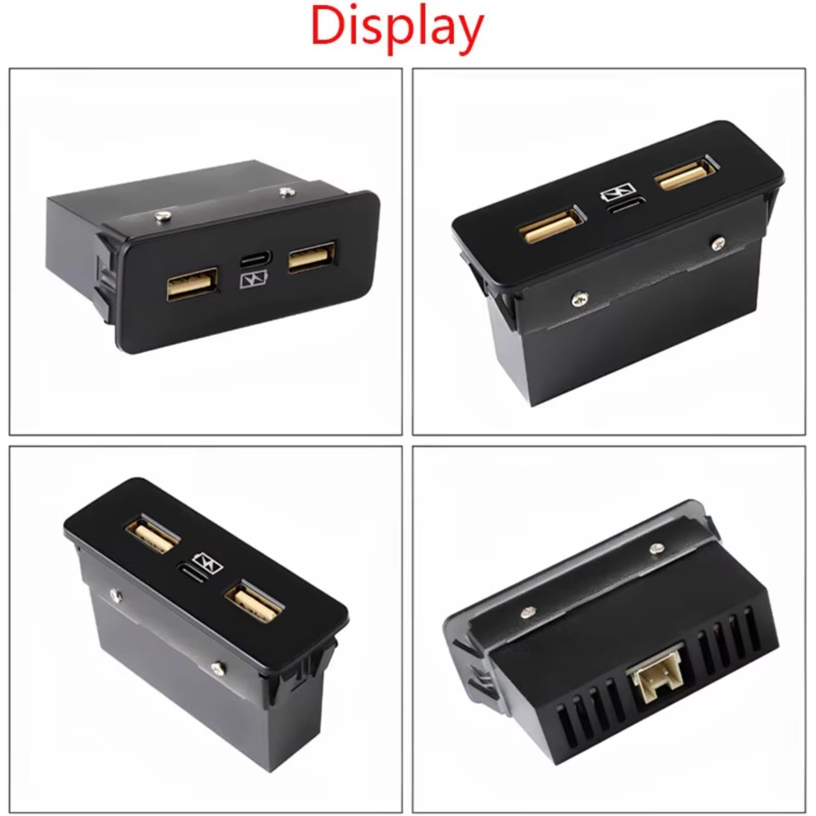 Enchufe módulo USB AUX Conector USB De Consola Compatible Con CRV Para Civic Para Accord Car Dual Single PD Tres Puertos Rápido Para Cargador
