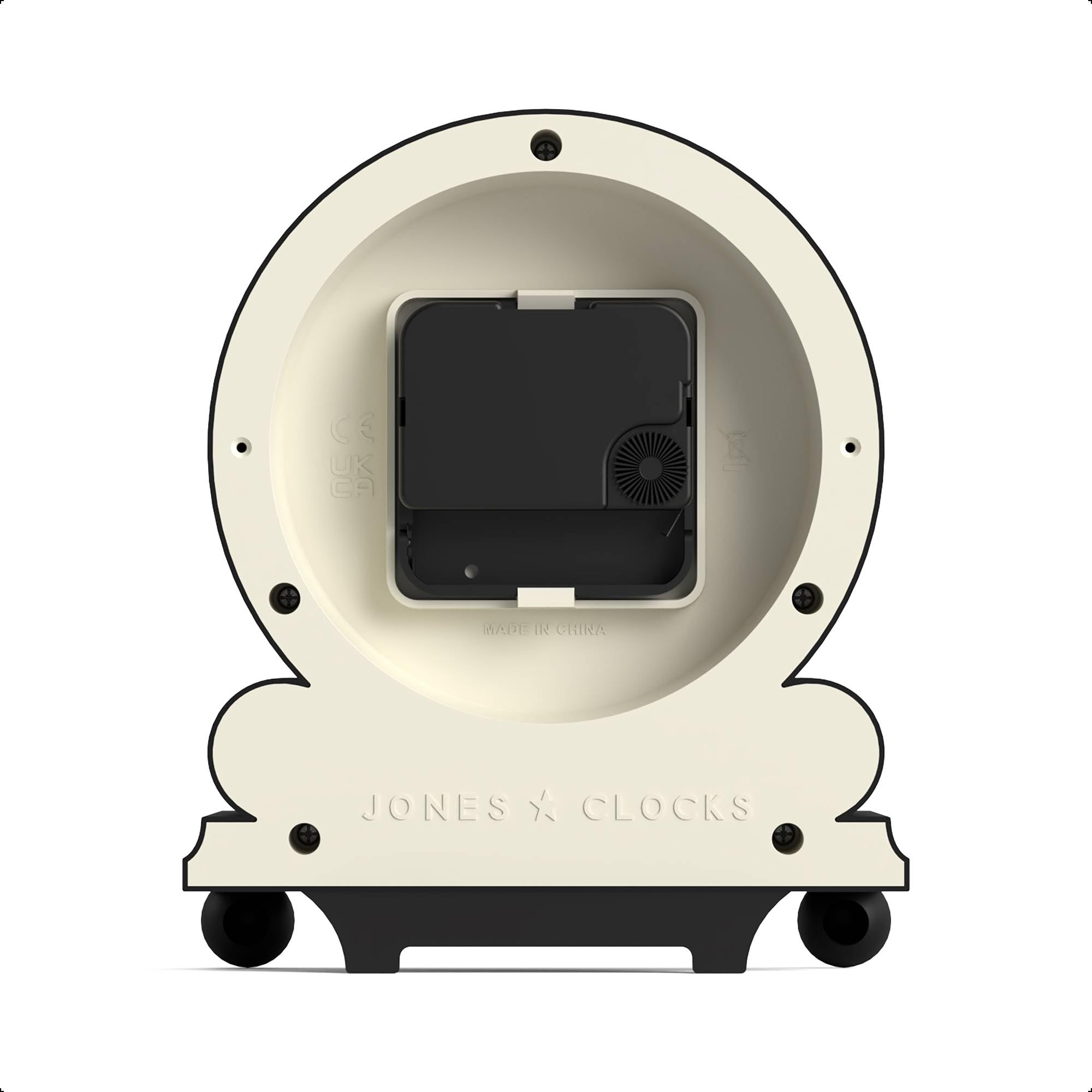 JONES CLOCKS® Maida Vale Reloj de repisa | Reloj de Escritorio Tradicional pequeño | Negro | Bonito y Encantador, Ideal para la repisa, la estantería o la mesilla de Noche