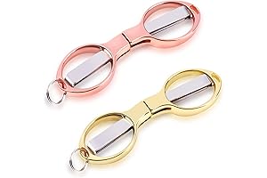 Tiosamd 2PCS Folding Scissors, Portable Travel Scissors, Christmas Gift for Men Glasses...