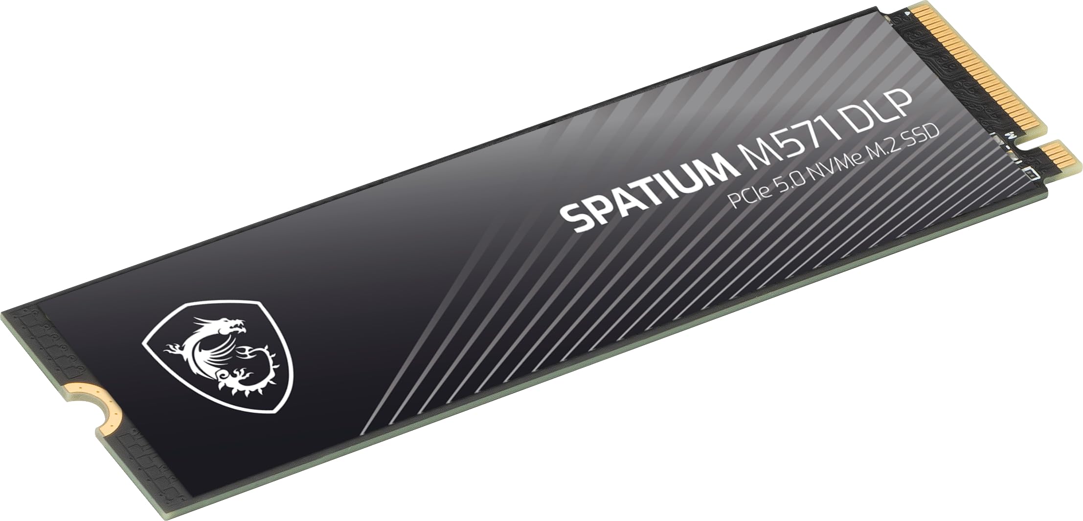 MSI SPATIUM M571 DLP PCIe 5.0 NVMe M.2 2TB Wewnętrzny dysk SSD, odczyt 14500 MB/s, zapis 11100 MB/s, 3D NAND, Ochrona przed utratą danych - 5 lat (1400 TBW)