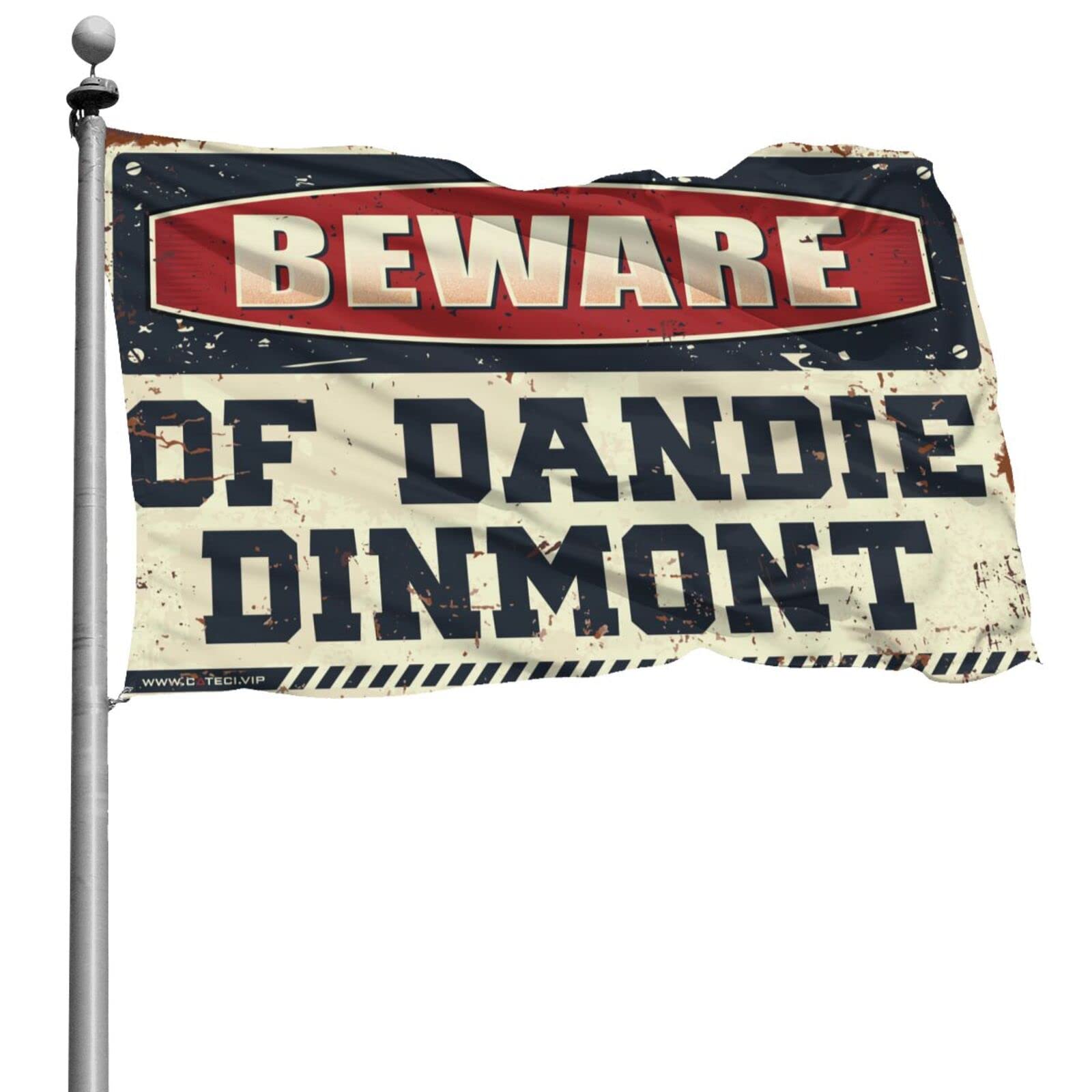Drapeaux amusants COTECI Beware Of Dandie Dinmont Flag College grand format mur