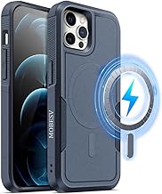 MOBESV Coque Magnétique pour iPhone 12 Pro Max 6,7 Pouces, Étui Compatible avec MagSafe, Housse de Téléphone Antichoc Mat Satiné (Bleu Royal)