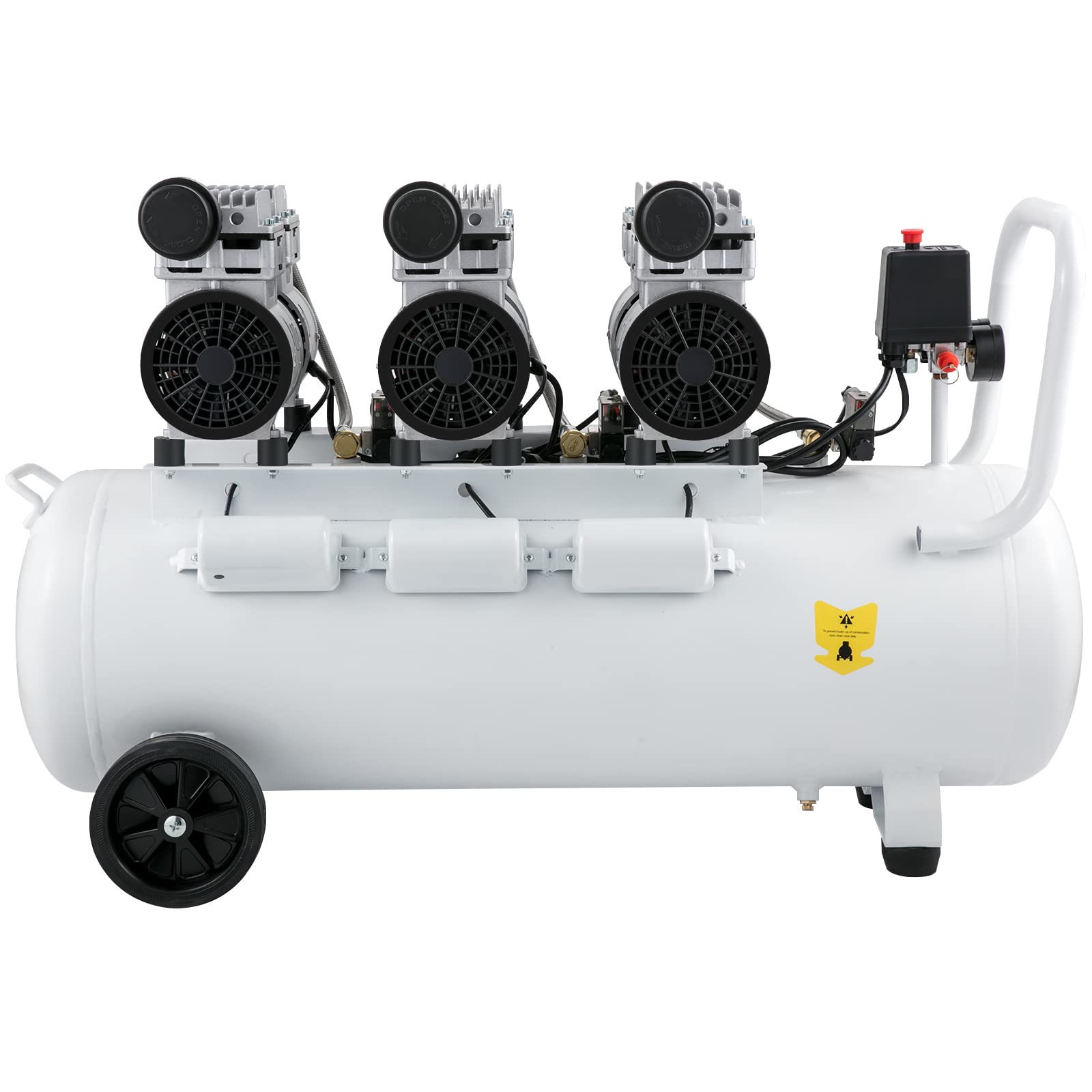 VEVOR Ultra cichy bezolejowy kompresor powietrza 22 galony, wyciszony kompresor, sprężarka powietrza 2200 W, poziom hałasu mniej 58 dB, przenośny bezolejowy kompresor powietrza