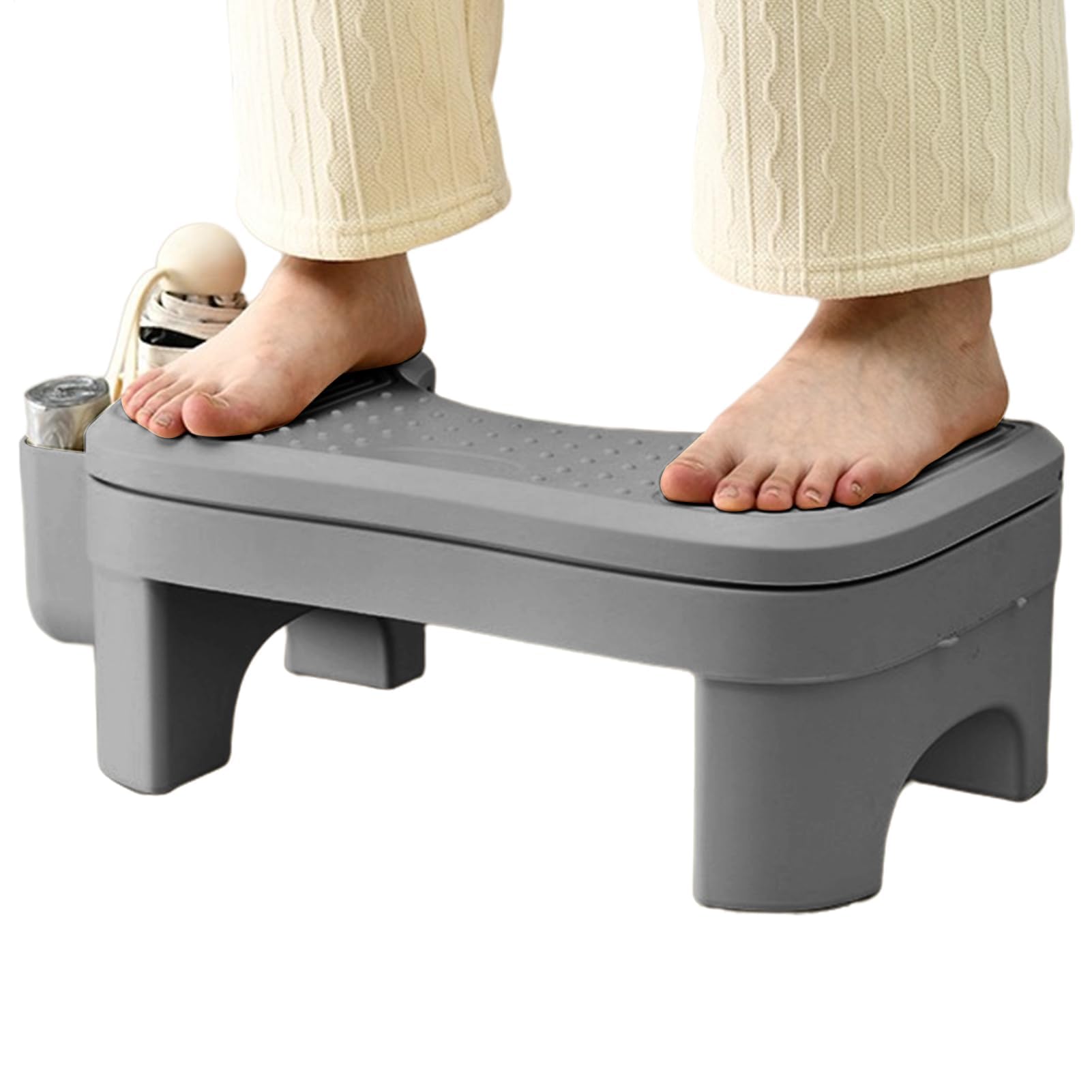 Sgabello portatile per rifiuti di cani per WC, sgabello da bagno con scatola portaoggetti, sgabello essenziale per una facile pulizia e igiene degli animali domestici