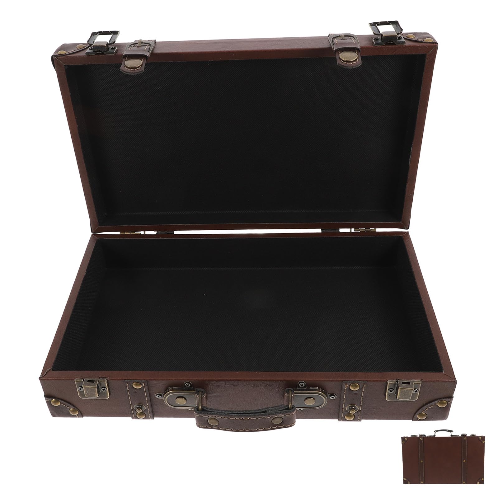 Malle de rangement en bois coffre deco vintage shooting photo et rangement salon