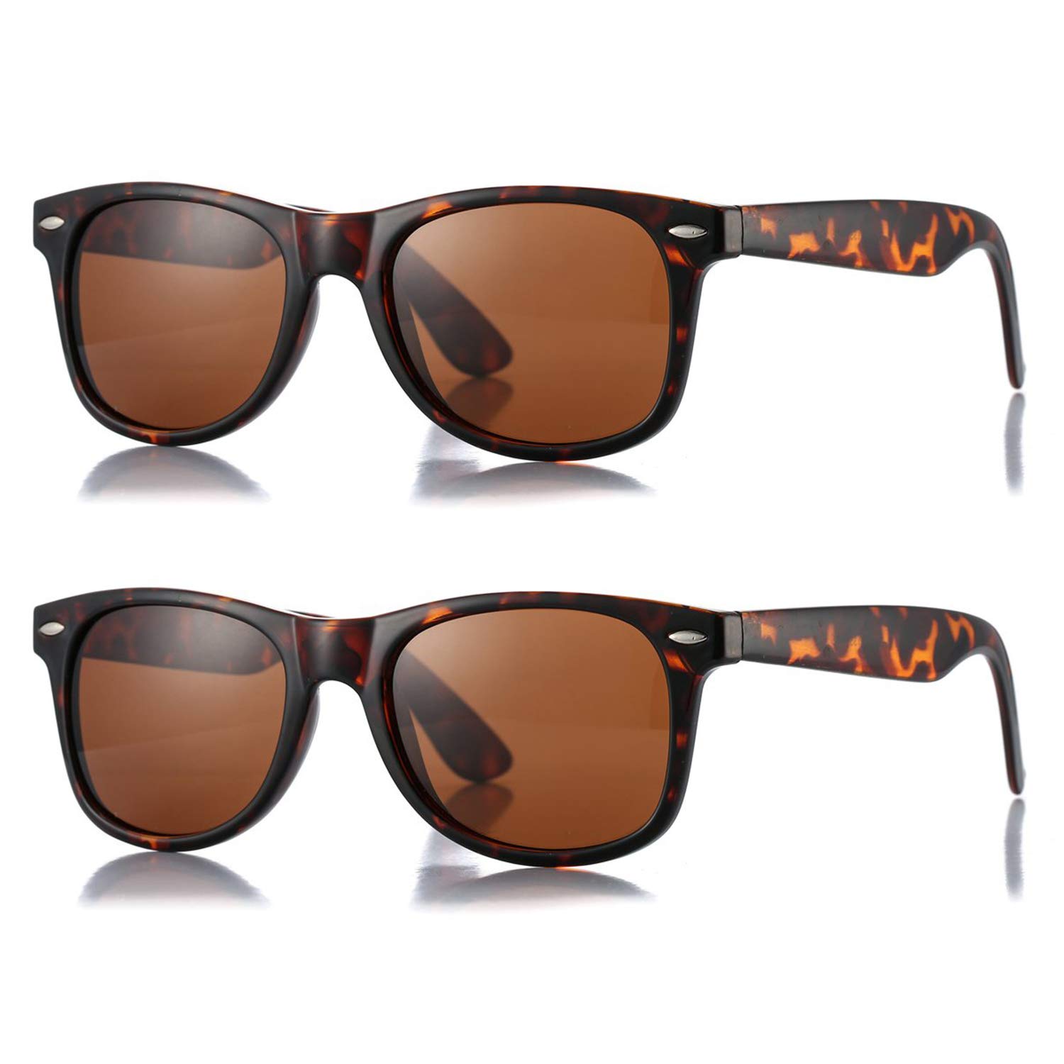 AZORB Classic Polarized Wayfarer Sunglasses Unisex Square Horn Rimmed Design