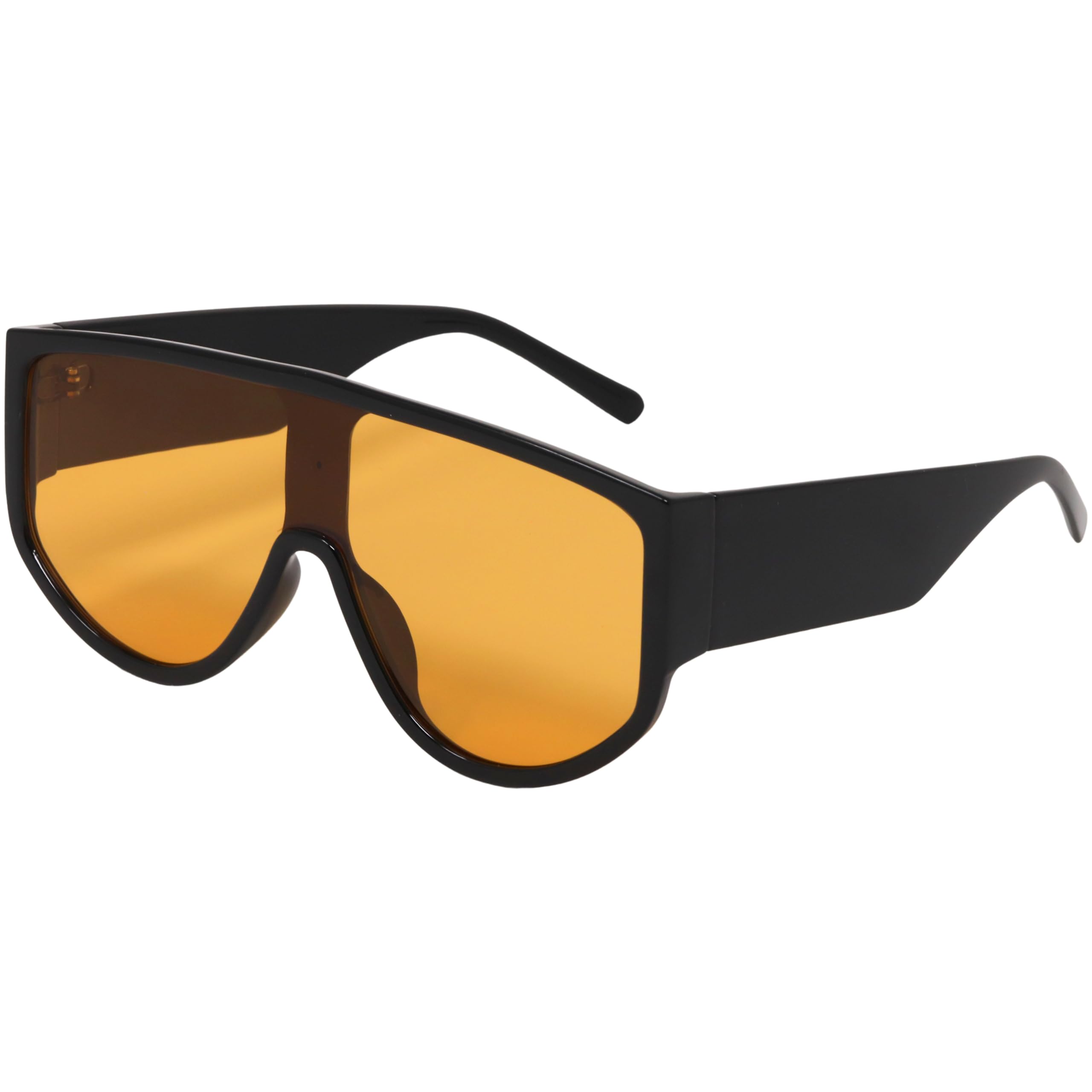 RAVI EYEWEAR Oversized Flat Top Sunglasses for Women Vintage Fashion One Piece Square Shield Trendy Aviator Sun glasses