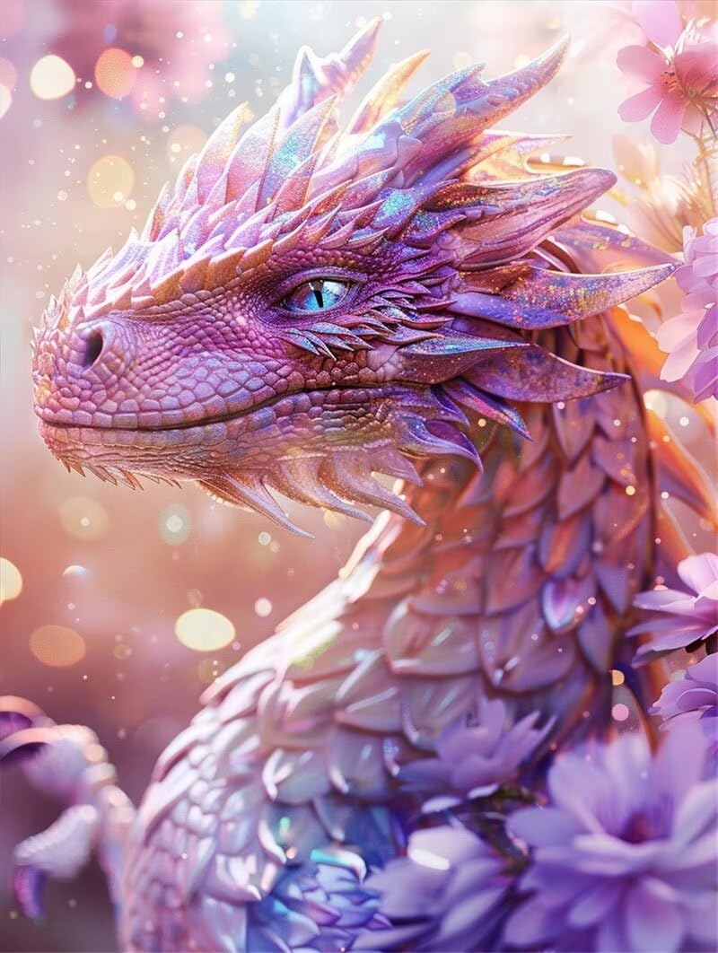 Amazon | ダイヤモンドアート ドラゴン, ダイヤモンド アート ピンク
