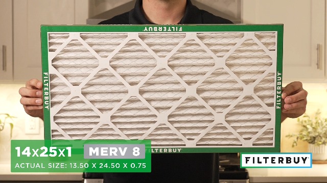 Filterbuy 14x25x1 Air Filter MERV 8 Essential Dust & Allergy