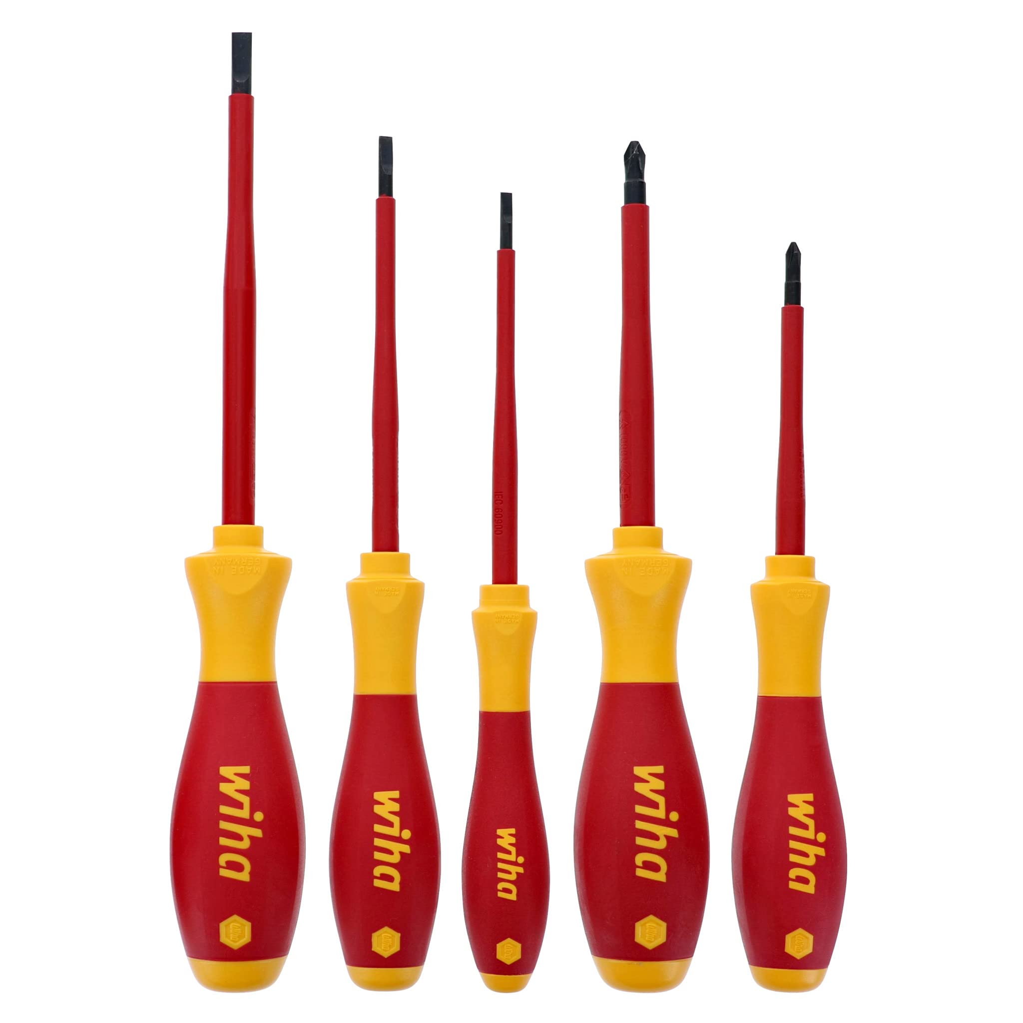 Wiha 32084 - Set di cacciaviti isolati a taglio e Phillips, 5 pezzi