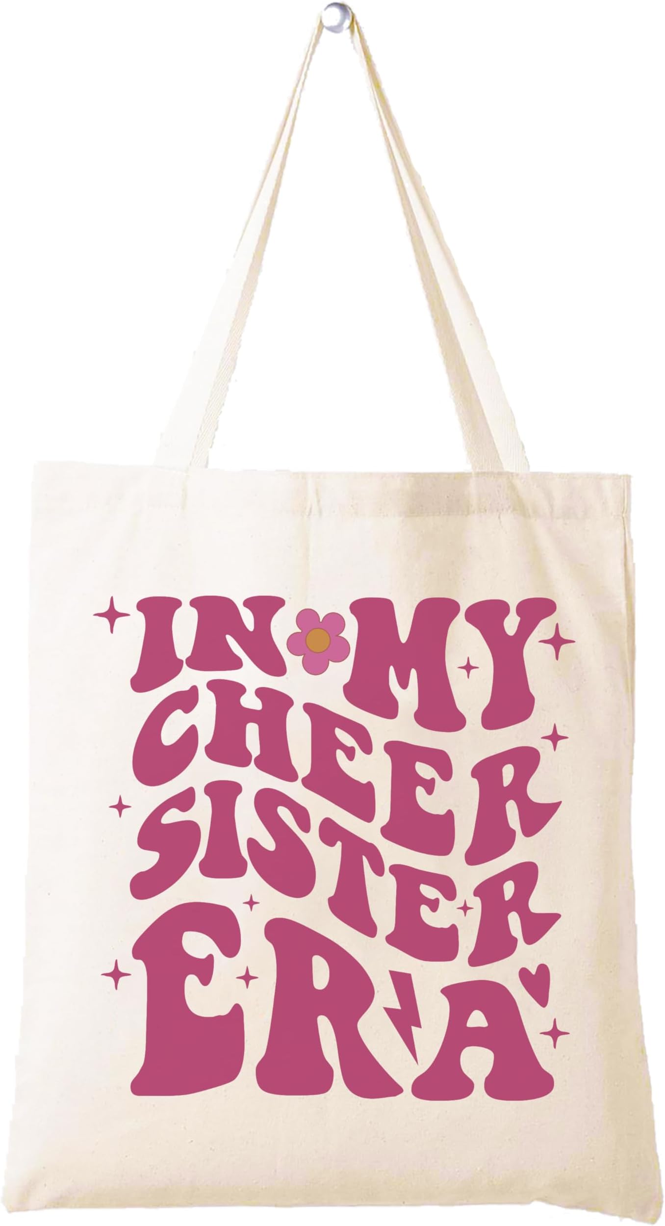 LIBIHUA Mothers Day,Birthday,Christma Gift for Sis,Stage Sister,Cheerleading,Cheer Squad Sis Gift,Simple and Atmospheric Shoulder Bag Shopping Tote Bag-In My Cheer Sister Era