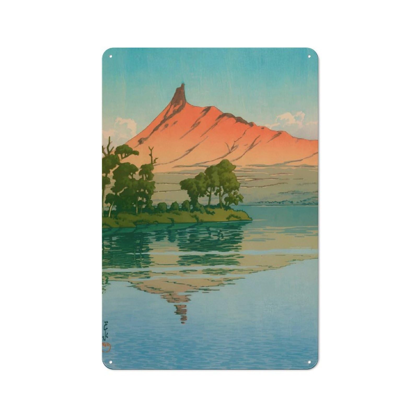 Bar Wall Hokkaido View Decorative Metal Plaque, Wall Decor for Home Pub, Dining Room Or Drinks Area, 30x20cm