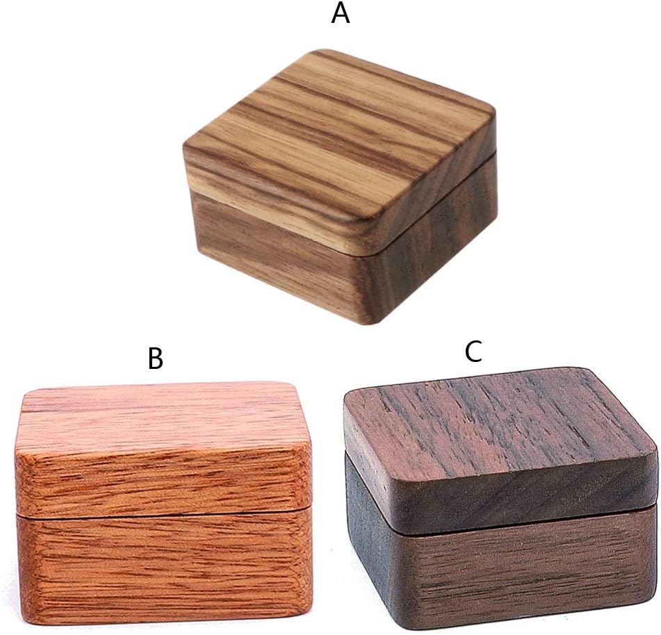 Men Suit Wooden Cufflink Gift Box Portable Sleeve Button Jewelry Walnut Wood Keepsake Storage Box, as the picture shows