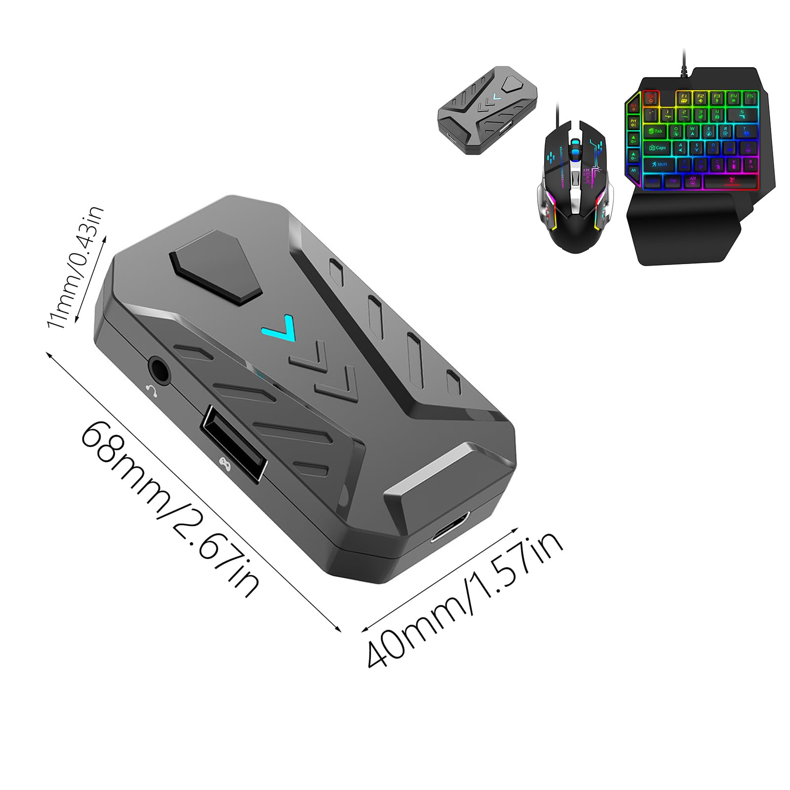 Convertisseur de clavier de souris, adaptateur de manette de jeu, convertisseur de jeu vidéo, pour jeu mobile