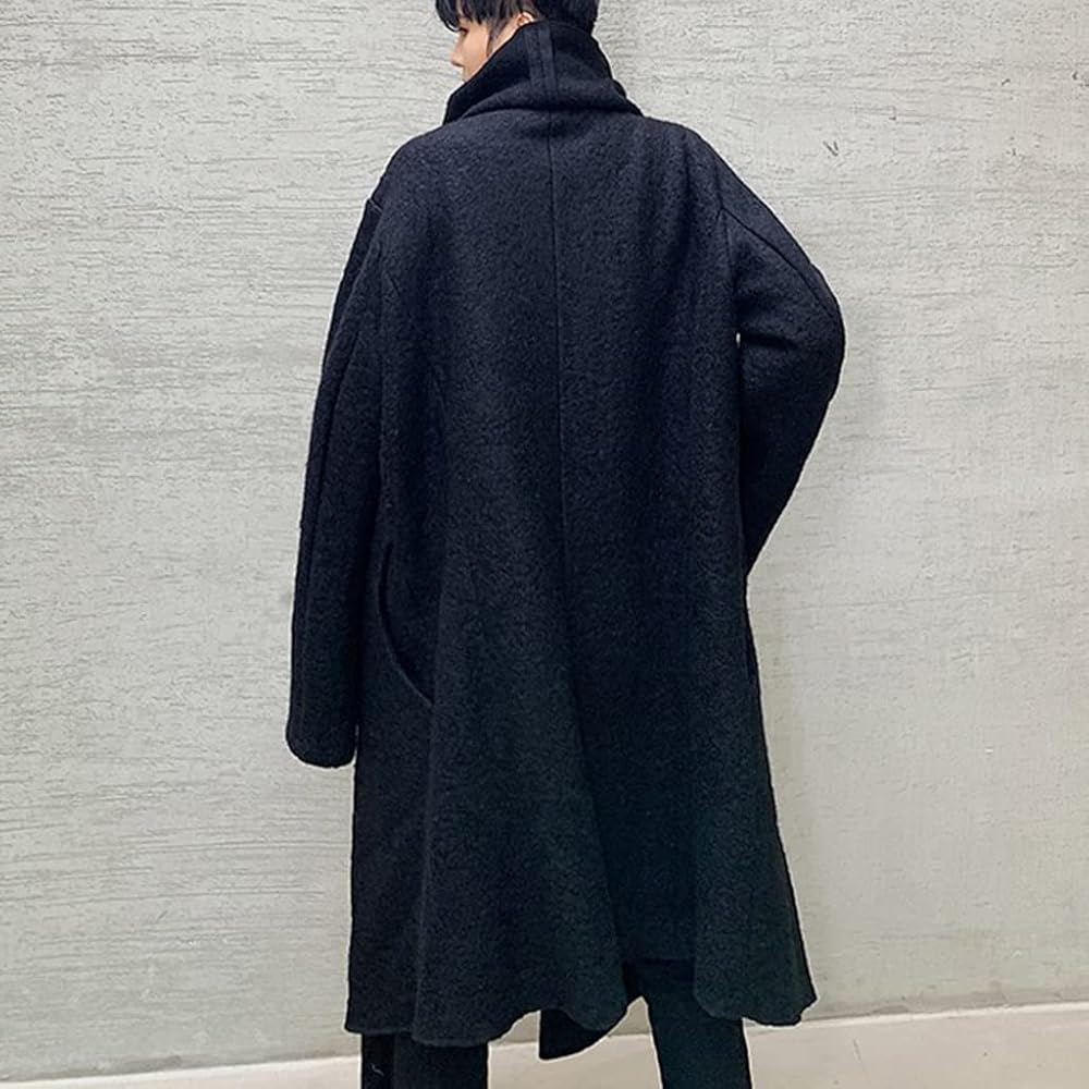 Men's Solid Colours Trench Coat Casual Cape Cloak Irregular