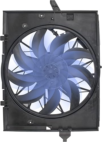 Miniatura 7 de AUTOKAY Conjunto de ventilador de refrigeración del motor, reemplazo del ventilador del radiador de refrigeración para BMW E60 525 530 545 645 E65