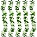 ADORAMOUR Künstliche Blumen Girlande für Zimmer Deko, Aesthetic Fake Rosen für Wand Wohnzimmer Schlafzimmer Balkon Garten Party Hochzeit Innen Außen-5 Stück, Weiß