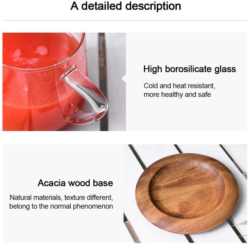 Tasse À Thé en Verre, Tasse À Café en Borosilicate De Haute Qualité, Tasse À Café De Haute Qualité Tasse Transparente Résistante Aux Hautes Températures-450ml||2Pcs