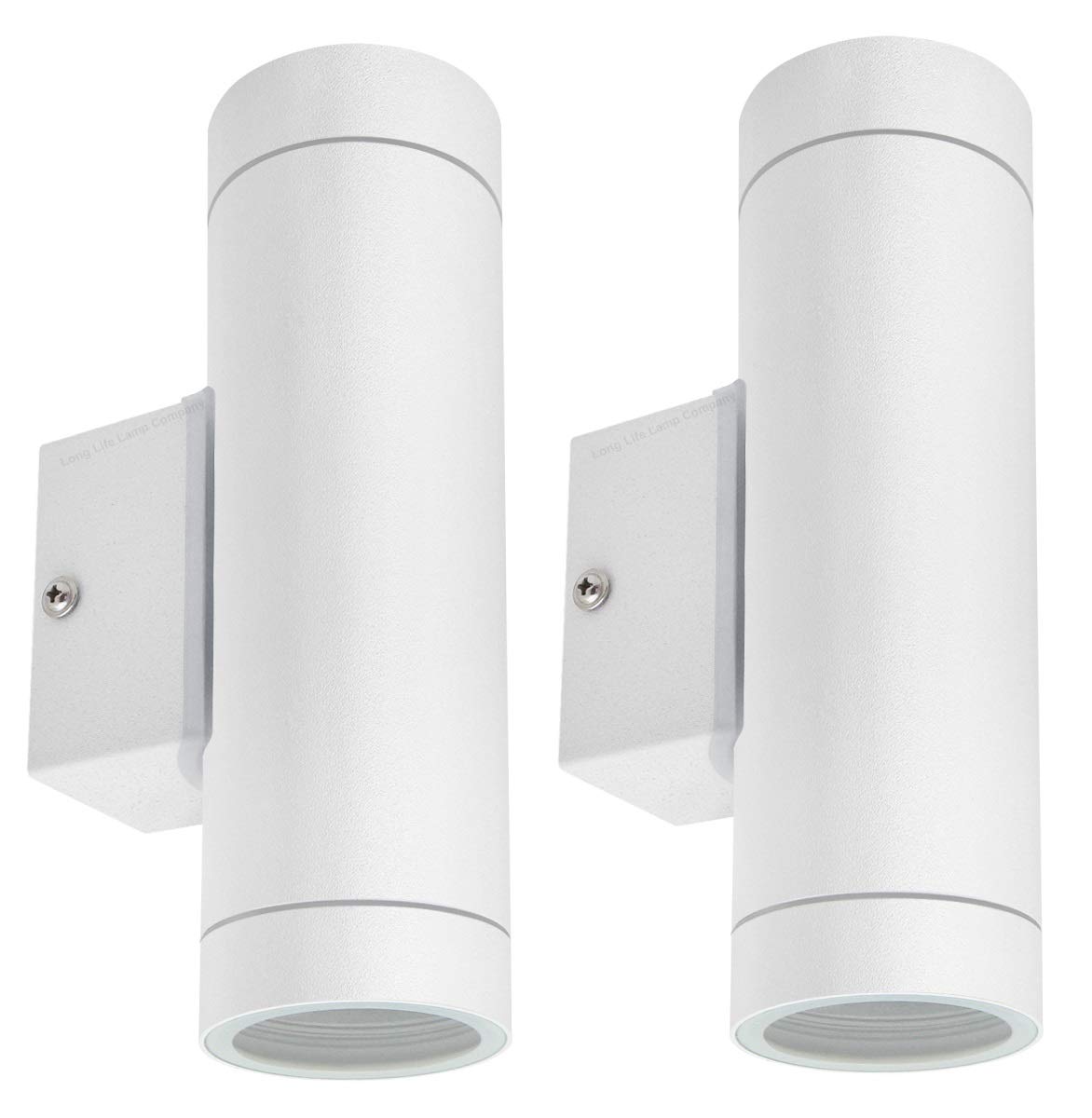 2 Stainless Steel White Finish Double Outdoor Wall Light IP65 Up Down Outdoor Garden Wall Light ZLC054W2P