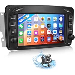 Pantalla Android Bmw X3 E83 CAMECHO Android 12 Radio de Coche GPS para Mercedes Benz C CLK G Clase W203 W209 W463 Viano Vito W639.1GB+32GB丨Pantalla de 7 Zoll Pulgadas con Mirror Link Bluetooth RDS WiFi+Cámara Trasera