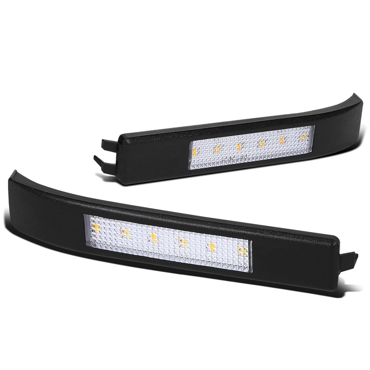 Auto Dynasty Chrome Housing Amber SMD LED Turn Signal Light Compatible with 09-14 Ford F150 Towing Side Mirror