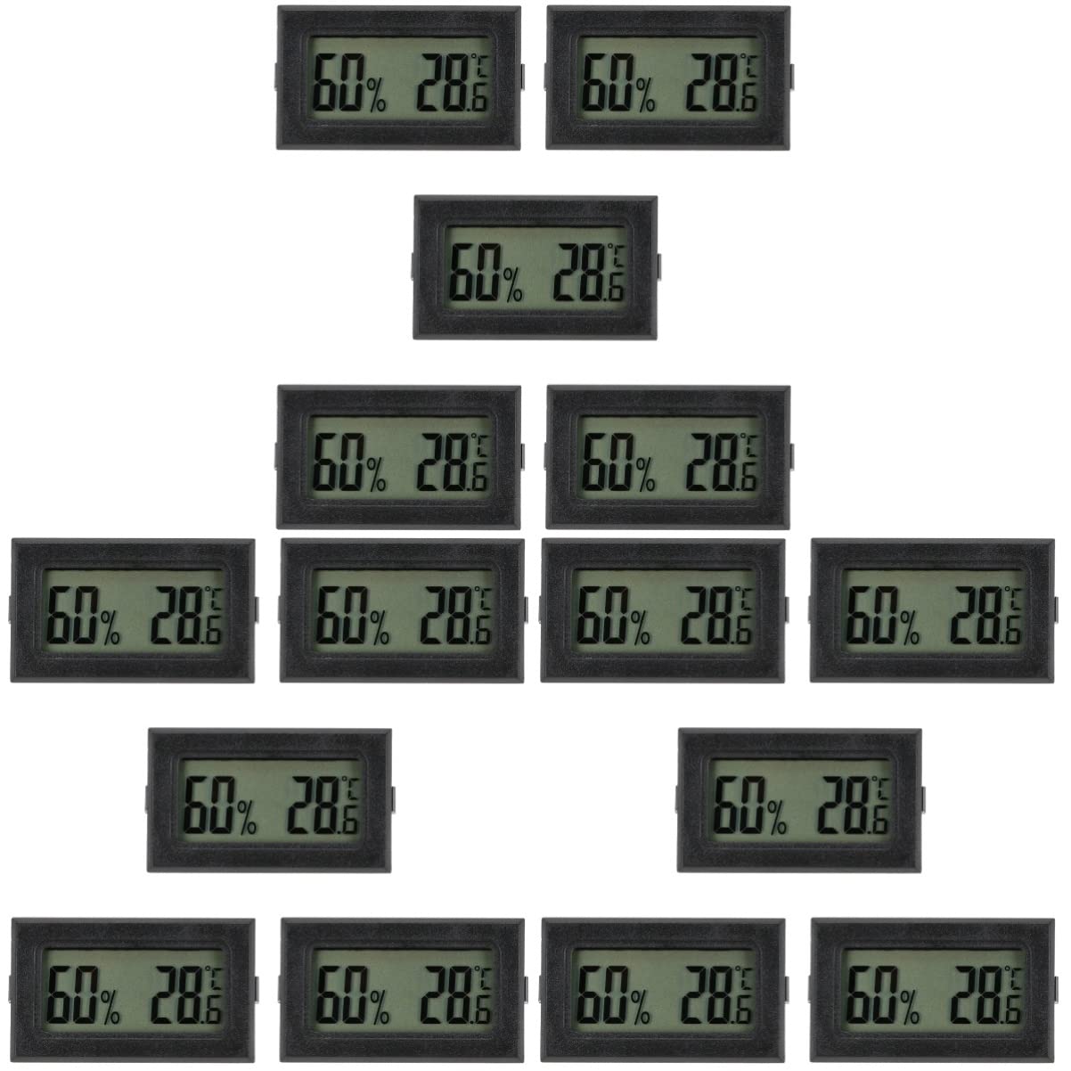 BESPORTBLE 3 Set Igrometri per Terrari Igroscopio Digitale Sonda Mini Digitale LCD Esterno Igroscopio Digitale Monitor 5 Pz * 3