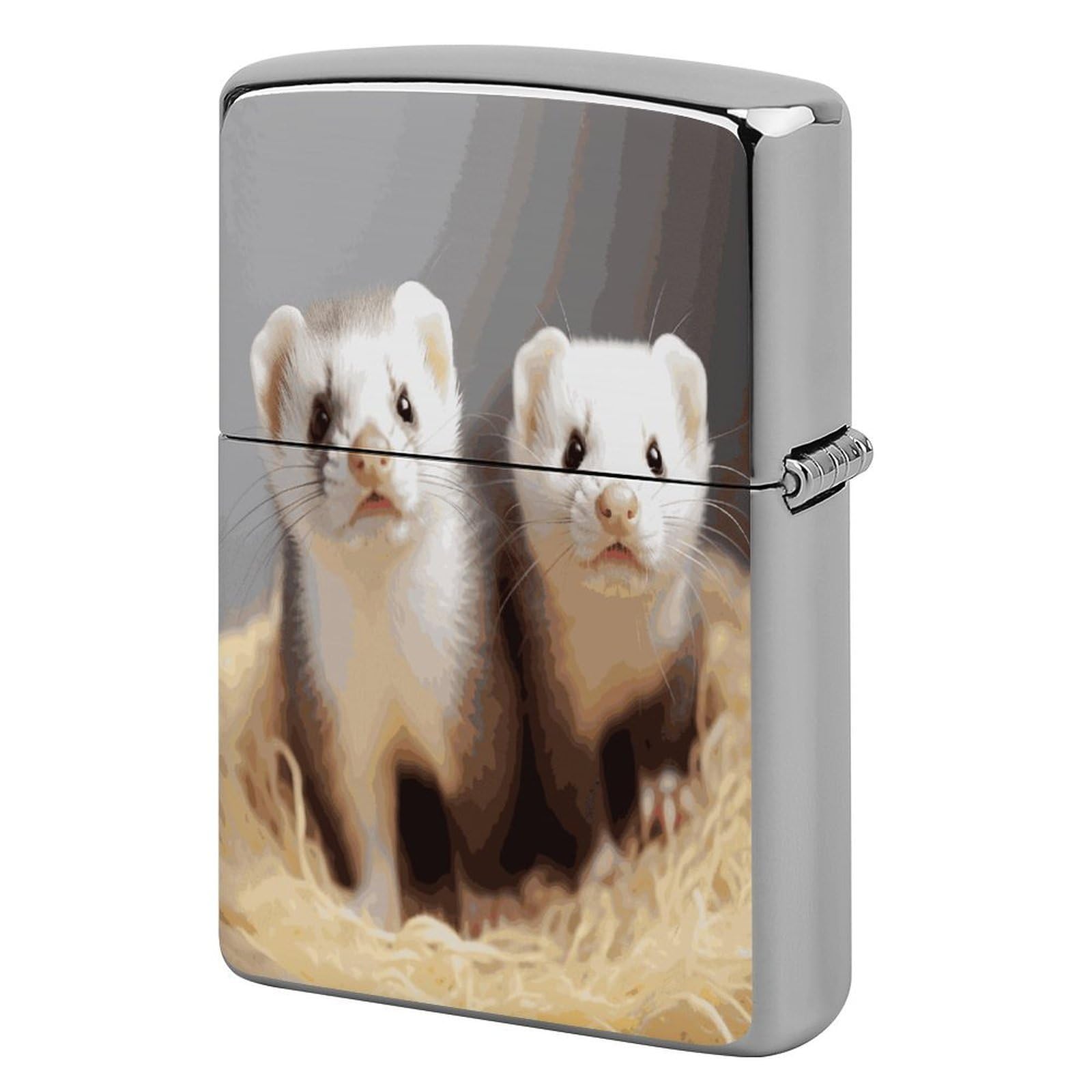 Fodpand Style Ferrets Metal Lighter Case Cover Lighter Sleeve