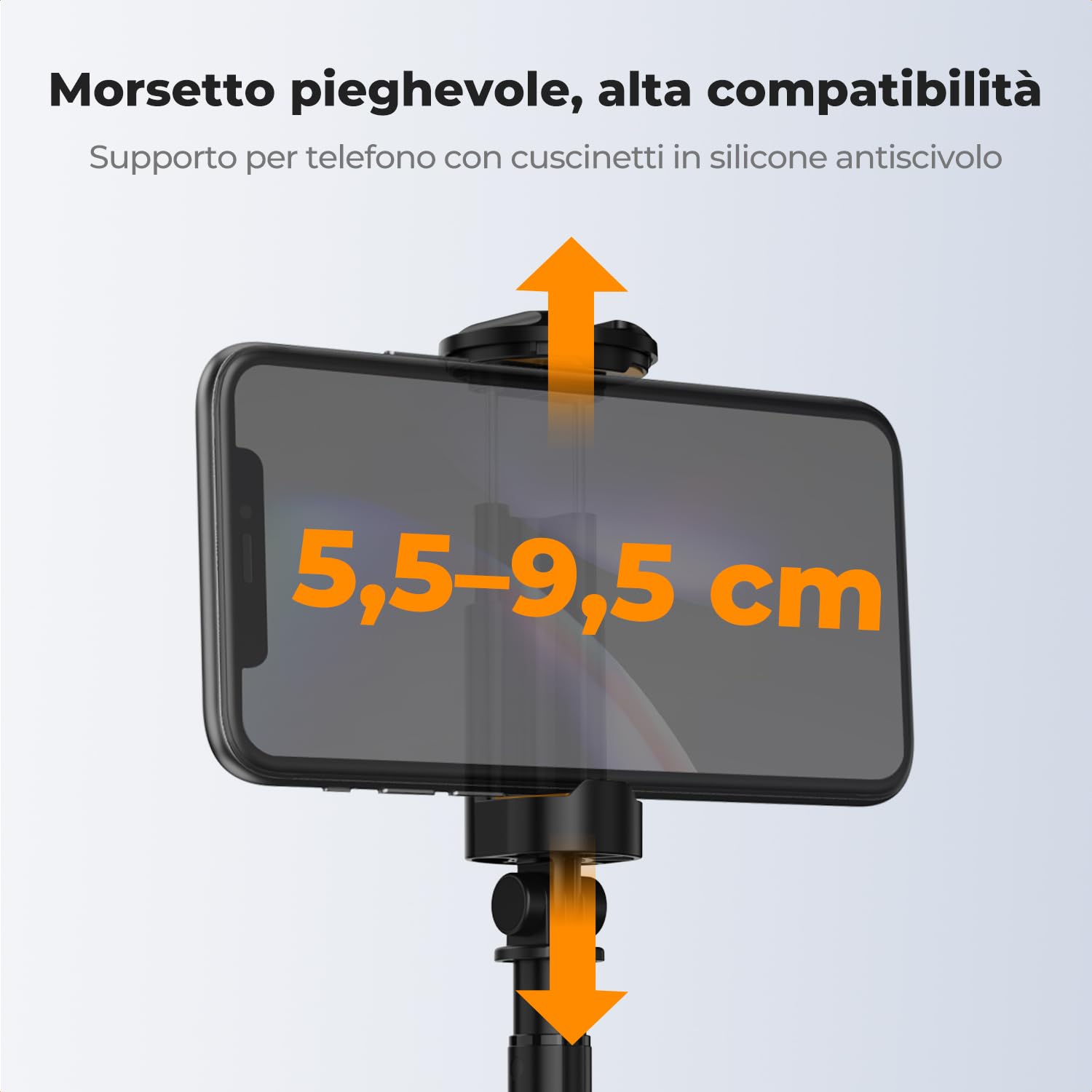 K&F CONCEPT 1,72M Treppiede Bastone Selfie Alluminio Con Luce LED | Apertura Rapida, Telecomando Bluetooth Batteria 600mAh, Compatibile con iPhone/Smartphone Android -X96