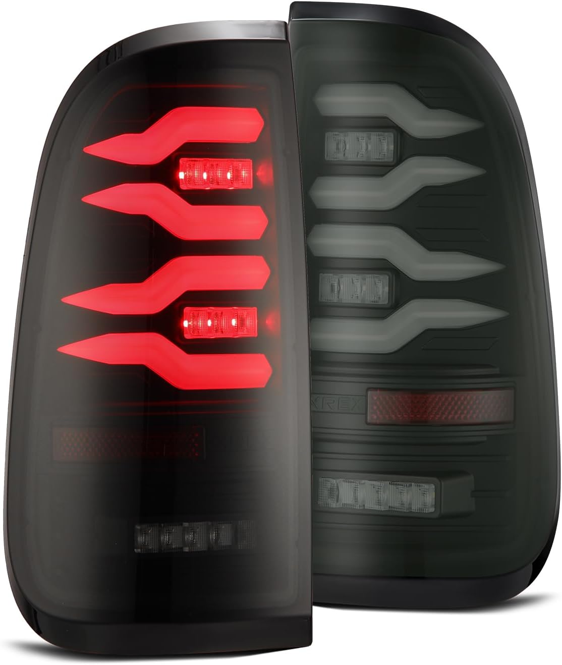 658002 99-16 Ford Super Duty / 97-03 F150 LUXX-Series LED Tail Lights Black