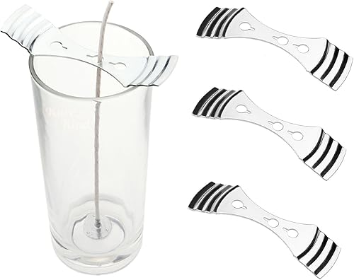 Miniatura 10 de Paquete de mecha para velas 50 mechas para velas, 50 calcomanías y 3 soportes para mechas - Fácil posicionamiento - Mechas recubiertas con cera de