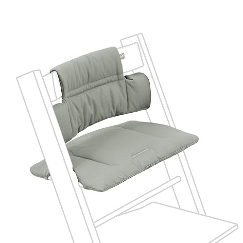 Stokke Tripp Trapp Classic Cojín 2 Verde Glaciar, Par con Silla Tripp Trapp o Silla Alta para apoyo y comodidad, lavable a máquina verde