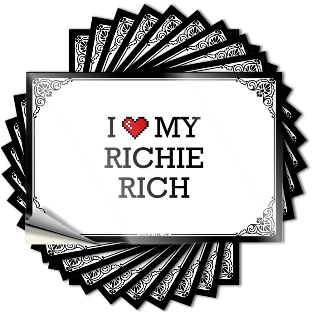 Stickers Personalized, Gamer Case I Love My Richie Rich | Farmhouse(6X9CM)