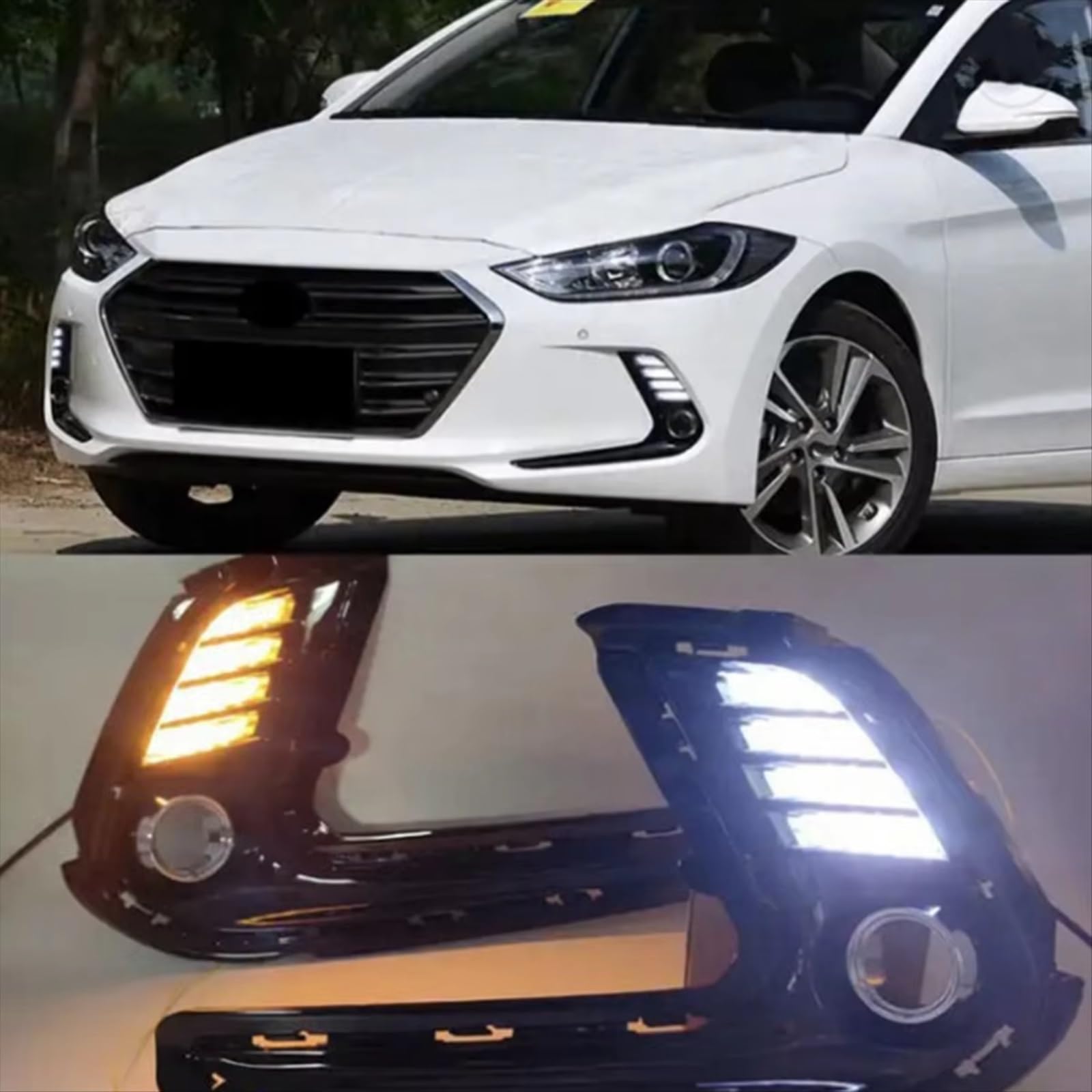 Samochodowe lusterko boczne kierunkowskazów kompatybilne z Hyundai dla Elantra 2016 2017 2018 1 para świateł kierunkowskazów wstecznych hamulca sekwencyjnego znaku bocznego