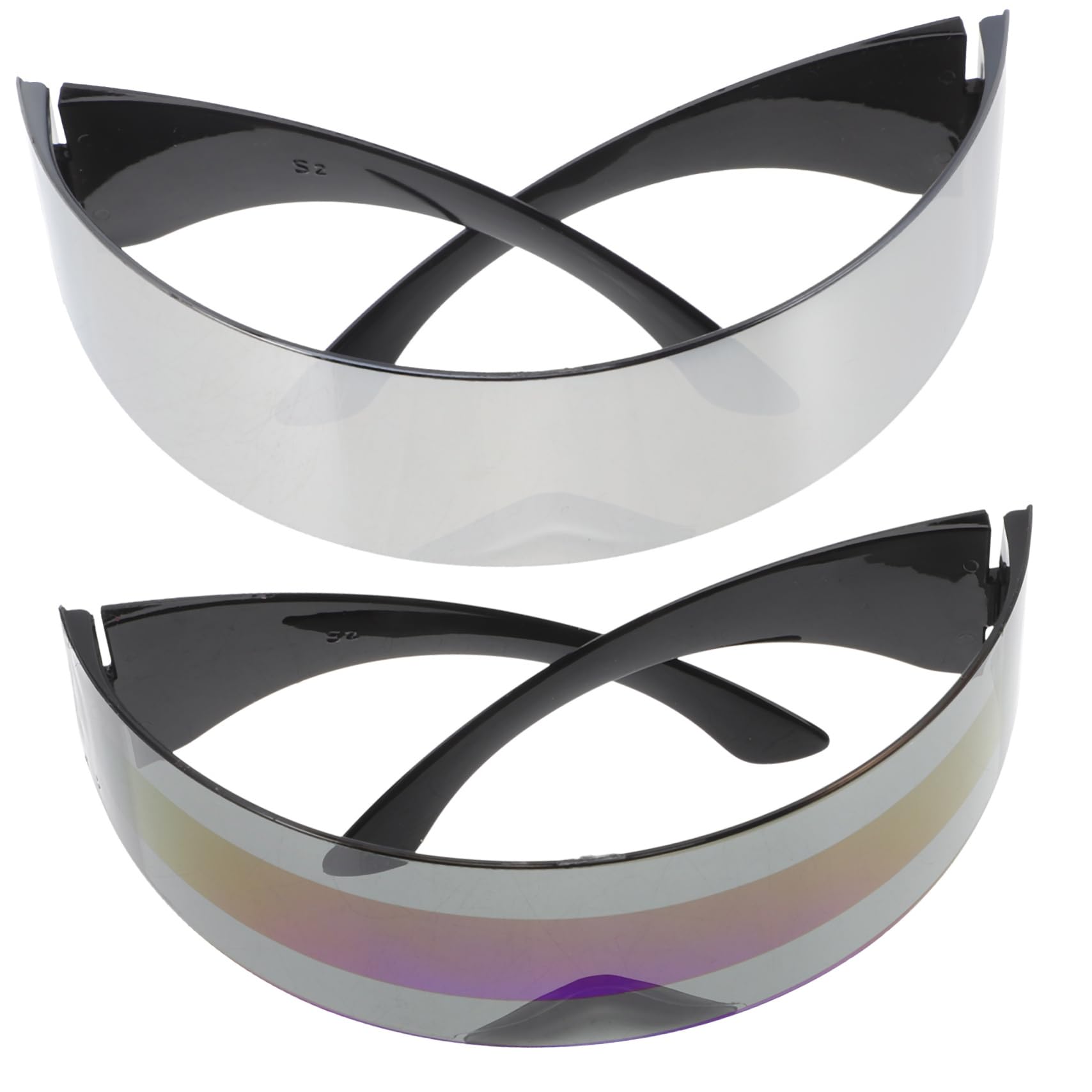 NIYANGLE 2pcs Glasses Round Sunglasses Sun Glasses Novelty Sunglasses Glassware Cool Glasses Party Eyeglasses Eye Glasses Apparel Glasses for Men Plastic