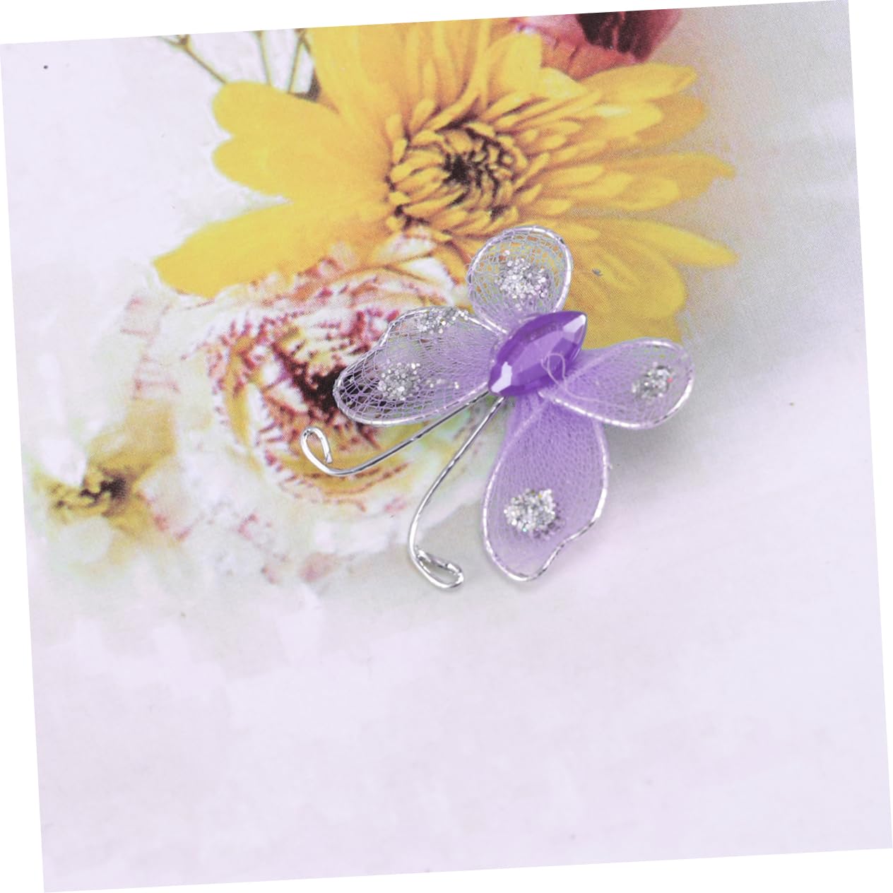 Uonlytech Butterflies Craft Table Scatter 50Pcs Organza Decorations Sheer Mesh Wire Glitter Fai Te Organza per Matrimonio Bianco
