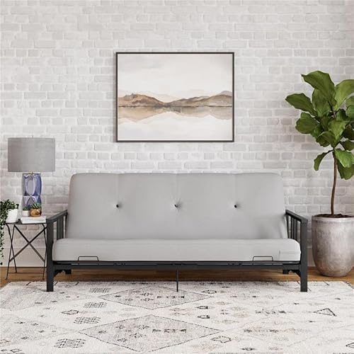 image for DHP Tallie Full Metal Arm Futon with 6” Thermobonded High Density Po